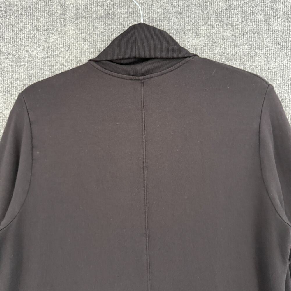 Athleta Open Front Cardigan Womens Small Black Shawl Collar Pockets Cozy Wrap - Picture 6 of 12